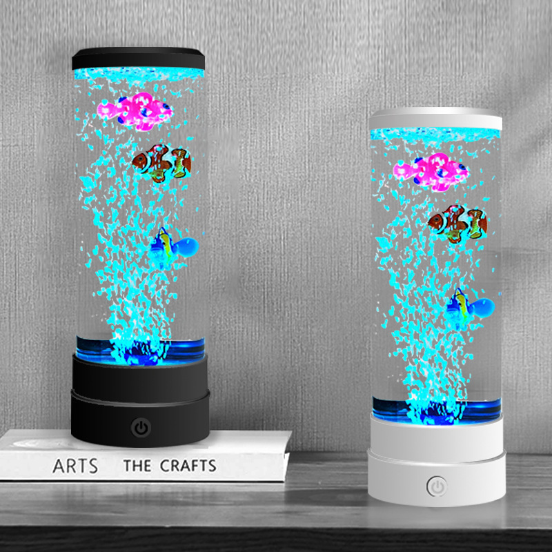 Home Decor Ideas - سمكة فقاعية LED متعددة الألوان محاكية