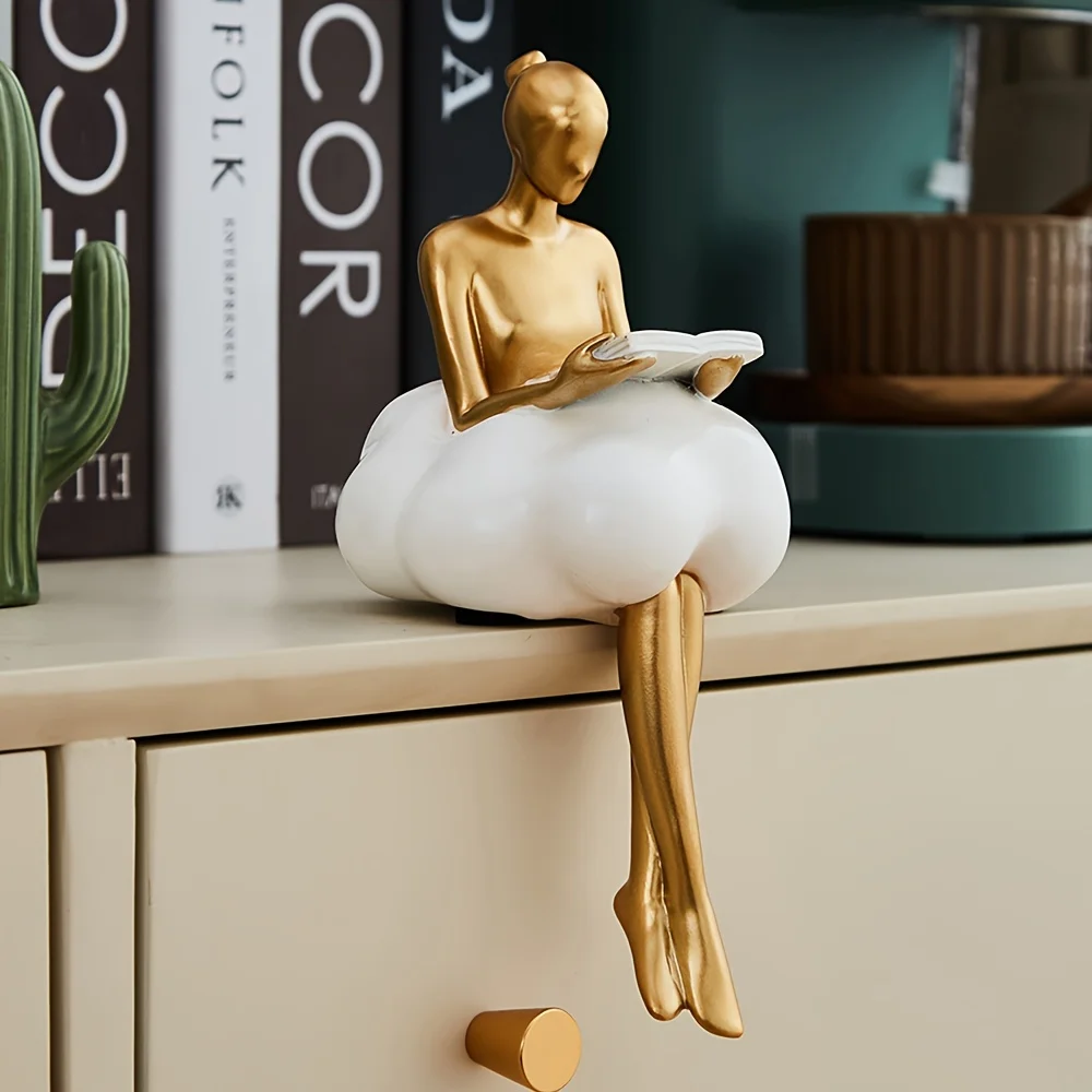 Home Decor Y2K - سحابة فتاة النحت مجردة الفن الشكل