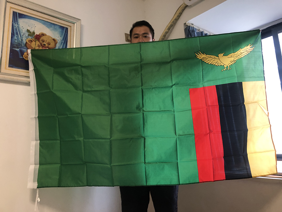 Home Decor Zambia - (سكاي فلاج) علم زامبيا 90x150 سم