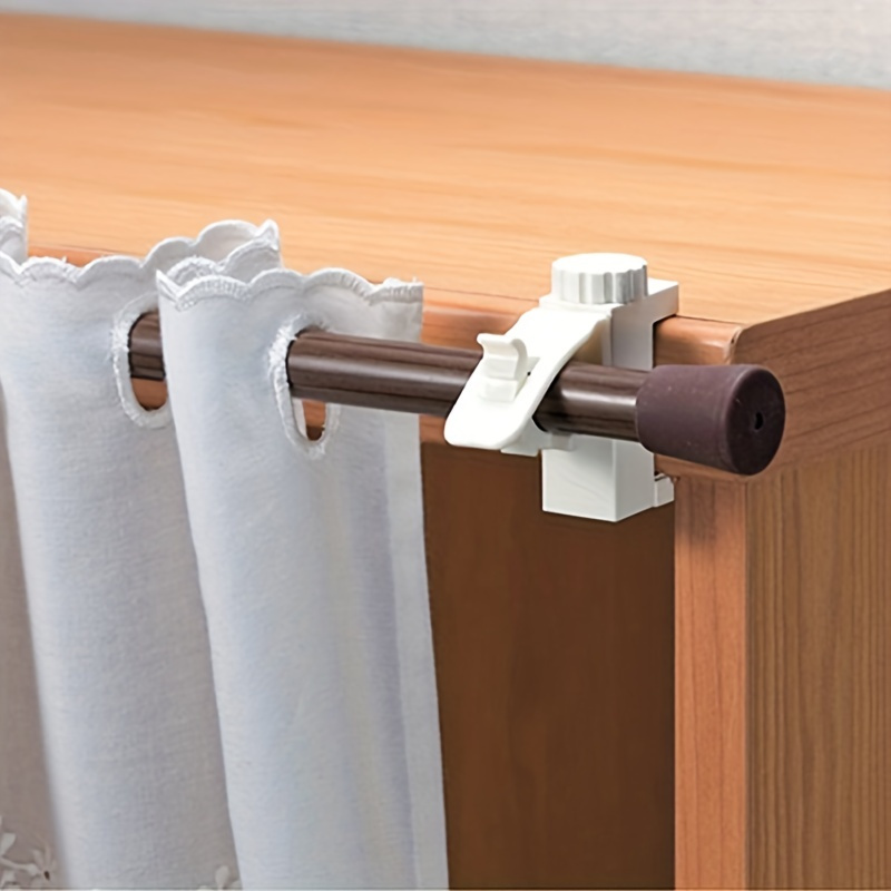 Home Decor Manufacturers - قطعتان/مجموعة من دعامات قضيب الستارة الموفرة