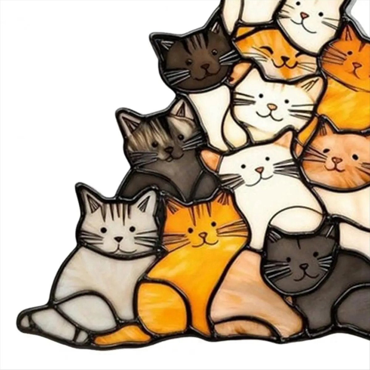 Home Decor Cat - [N84R] زينة قطط أكريليك متعددة الطبقات،