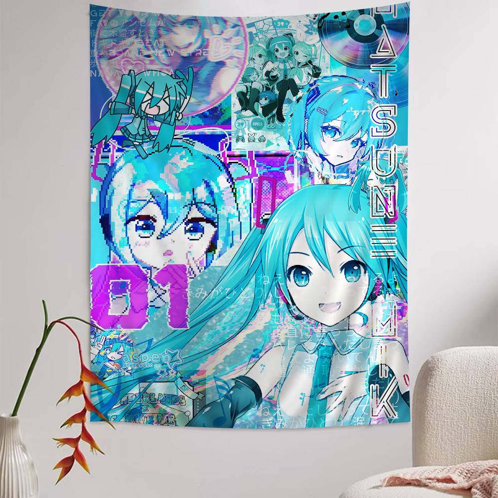 Home Decor Hippie - أنيمي H-hatsunes كول M-miku الكرتون نسيج