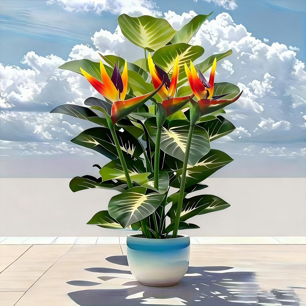 Home Decor Center - نباتات طائر الجنة والبوثوس الاصطناعية للديكور