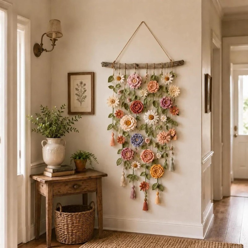 Macrame Wall Hanging - زينة معلقة جديدة من القطن المصنوعة