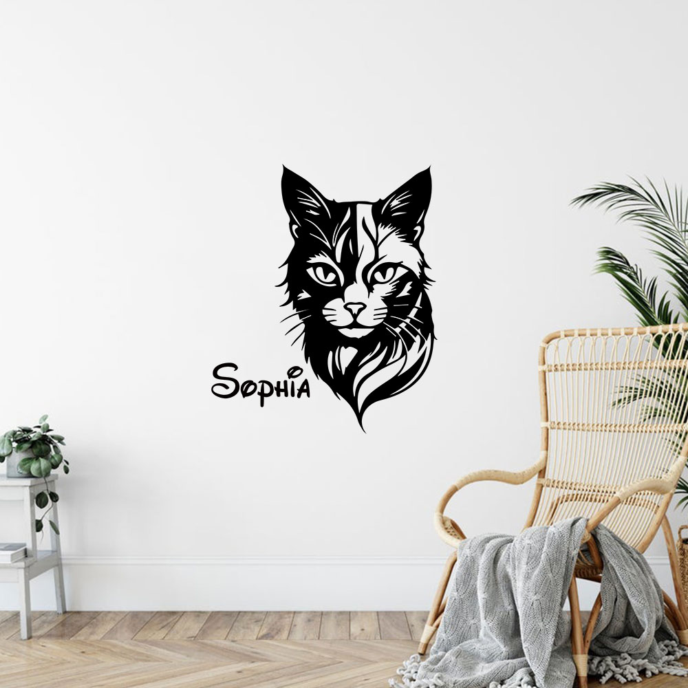 Home Decor Cat - 1 قطعة ملصقات جدارية لطيفة على