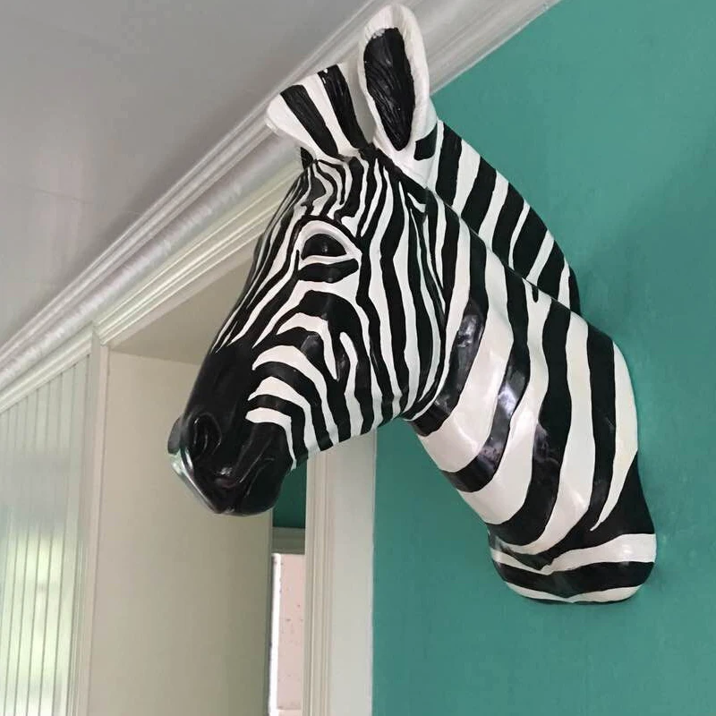 Home Decor Y2K - [MGT] الجدار الديكور النحت زيبرا رئيس