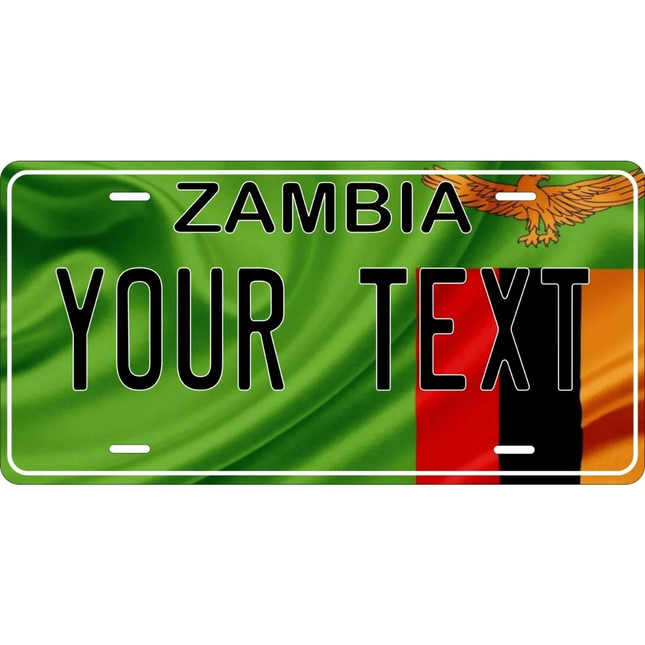 Home Decor Zambia - لافتة معلقة مخصصة بعلم زامبيا مقاومة