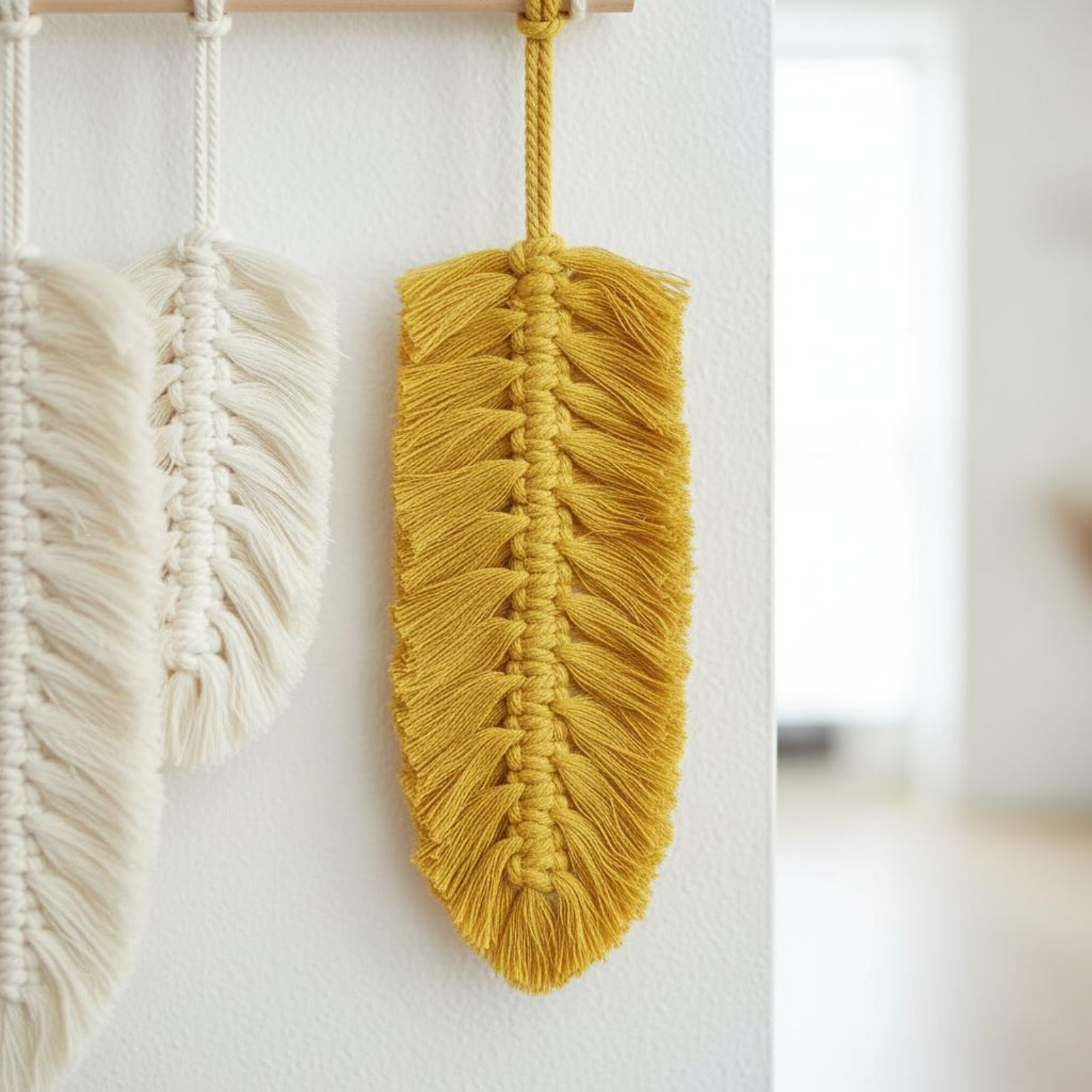 Macrame Wall Hanging - معلقة جدارية من الماكراميه على شكل