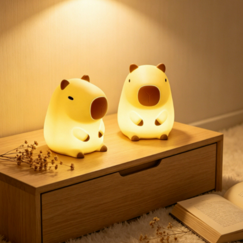 Home Decor Online - مصباح ليلي لطيف على شكل كابيبارا،