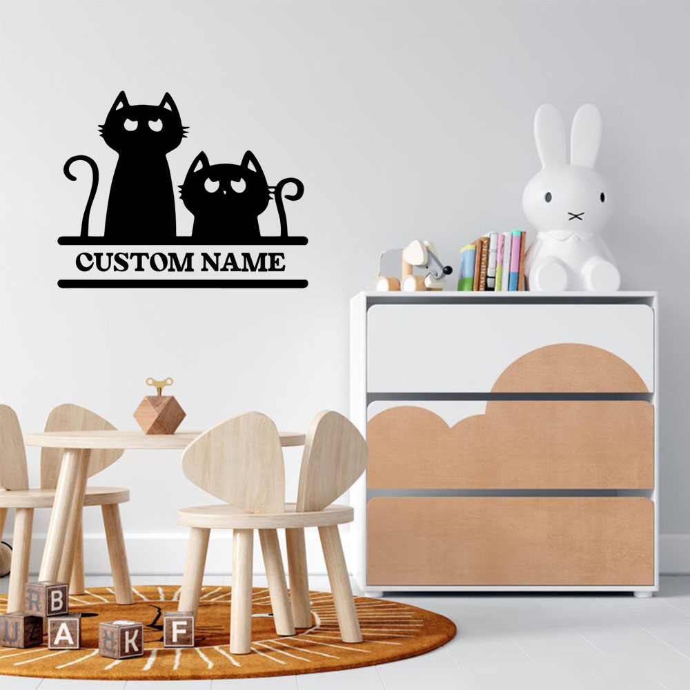 Home Decor Cat - ورق جدران فينيل ذاتي اللصق بتصميم