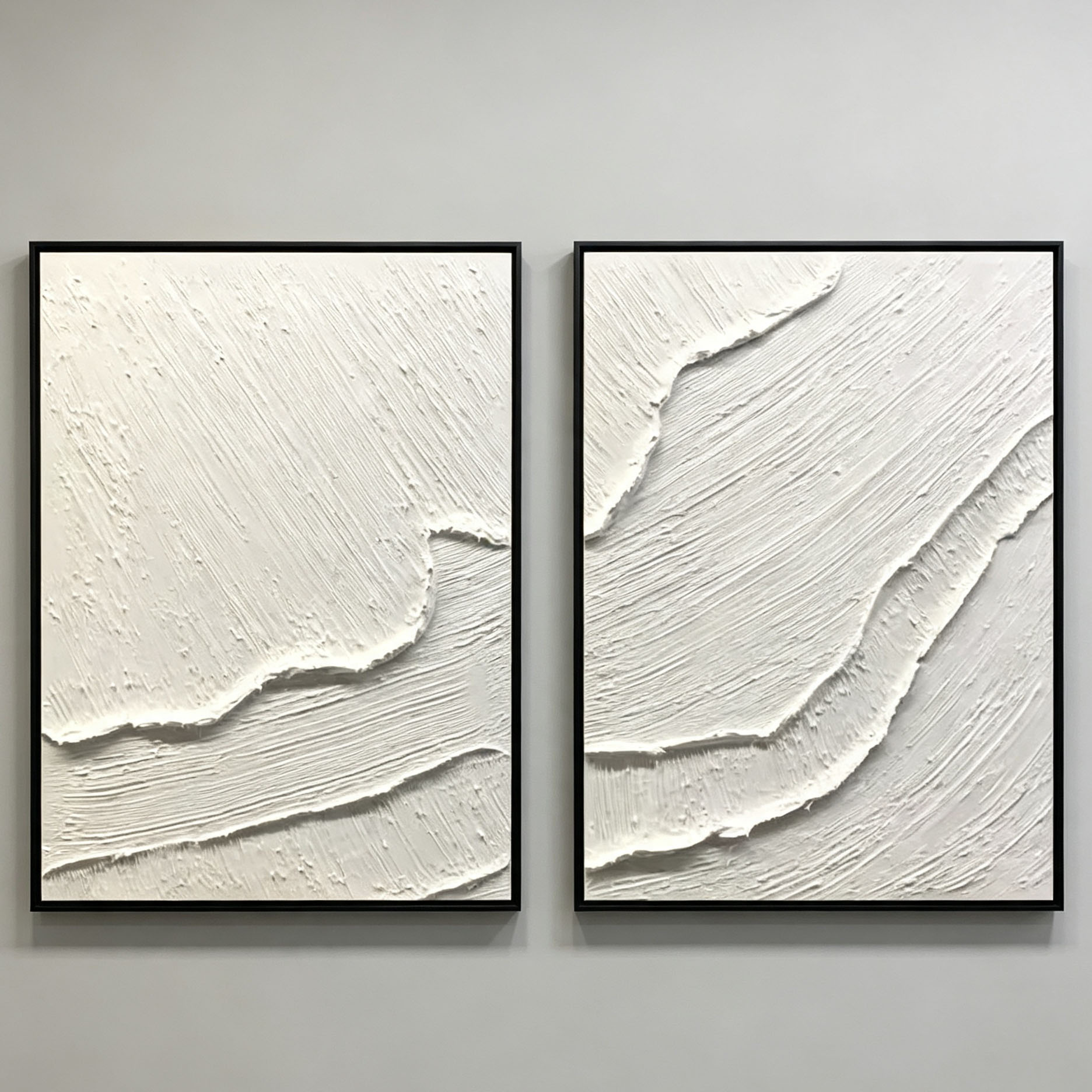 لوحة زيتية تجريدية ثلاثية الأب - مراجعة Home Decor White وسعره