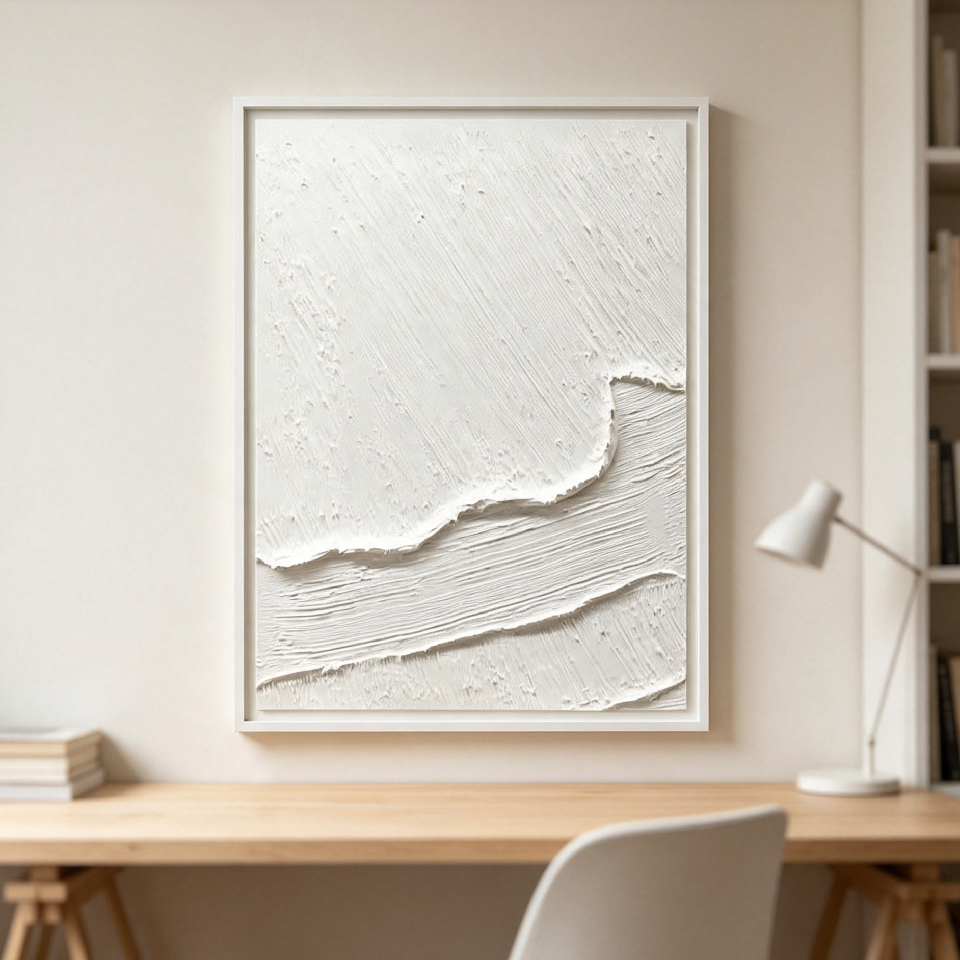 لوحة زيتية تجريدية ثلاثية الأب - مراجعة Home Decor White وسعره