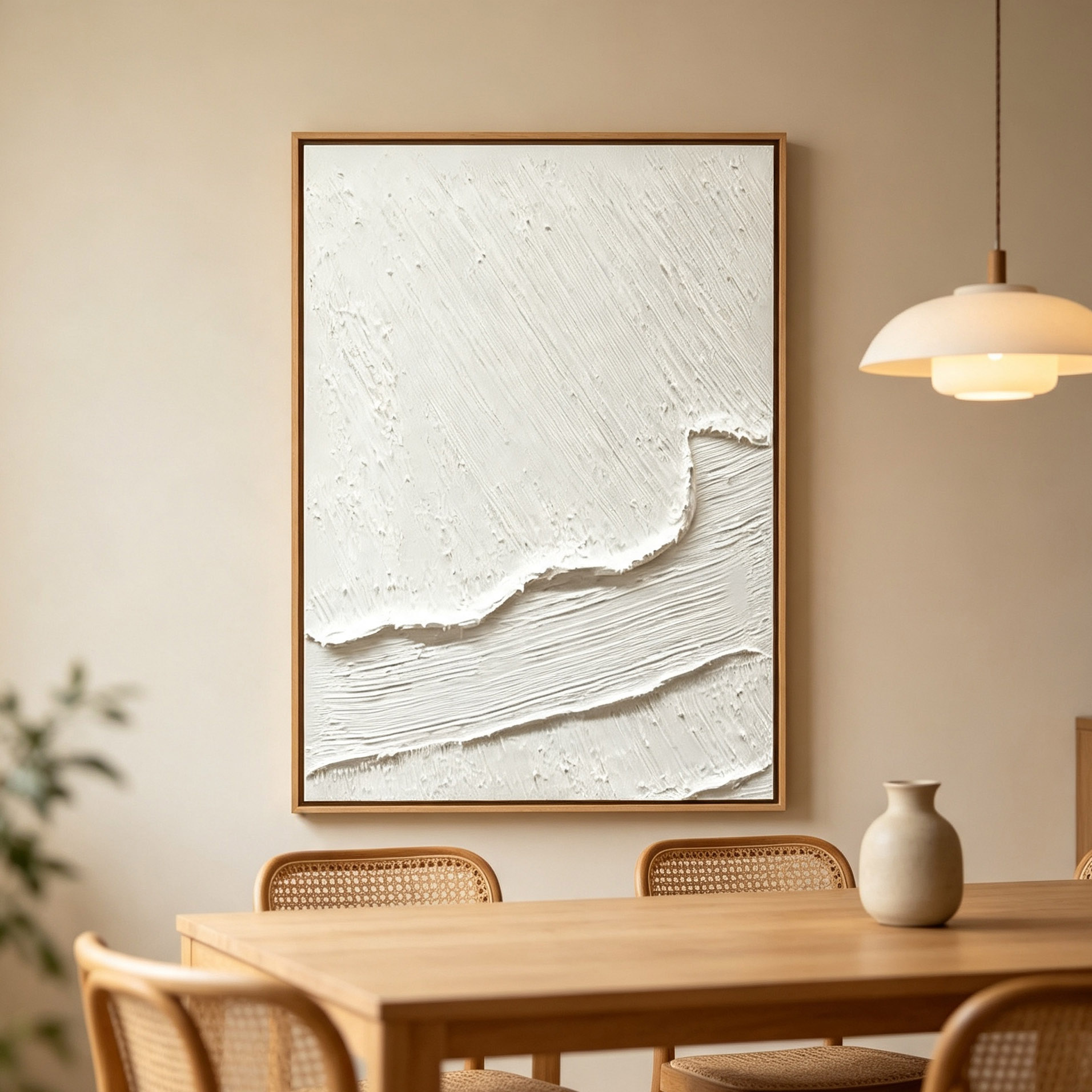 لوحة زيتية تجريدية ثلاثية الأب - مراجعة Home Decor White وسعره