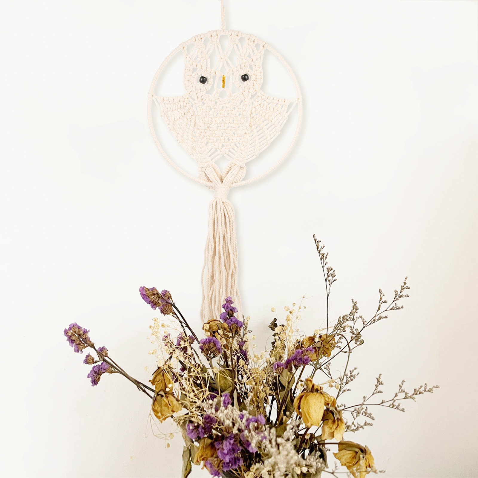 معلقة جدارية منسوجة بتصميم بوم - مراجعة Macrame Wall Hanging وسعره