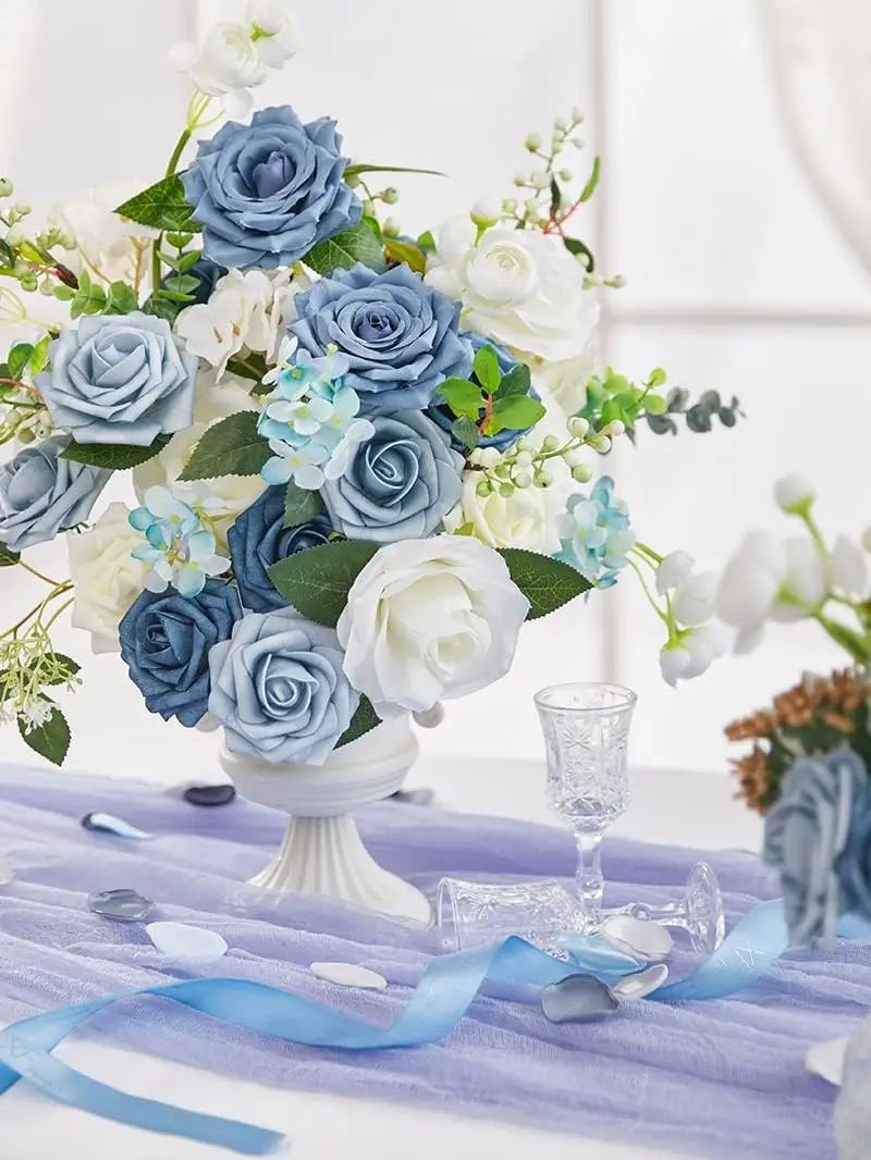 مجموعة صندوق زهور صناعية بيضاء - مراجعة Home Decor Center وسعره