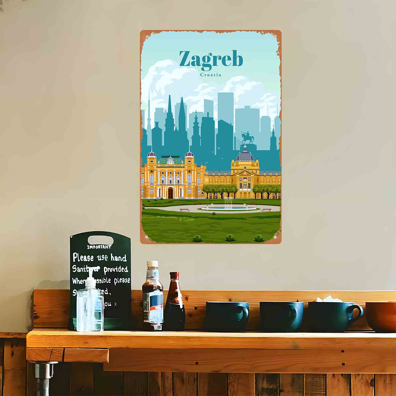 لافتة معدنية مسطحة ثنائية الأب - مراجعة Home Decor Zagreb وسعره