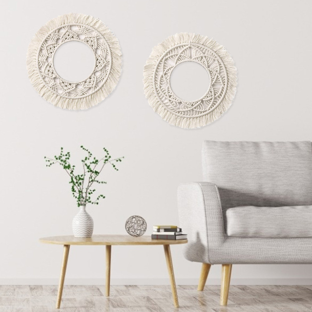 نسيج جداري دائري من القطن، مصن - مراجعة Macrame Wall Hanging وسعره