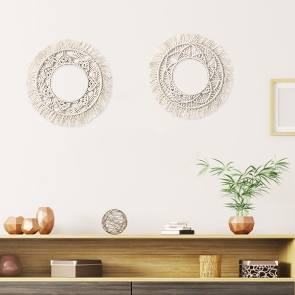 نسيج جداري دائري من القطن، مصن - مراجعة Macrame Wall Hanging وسعره
