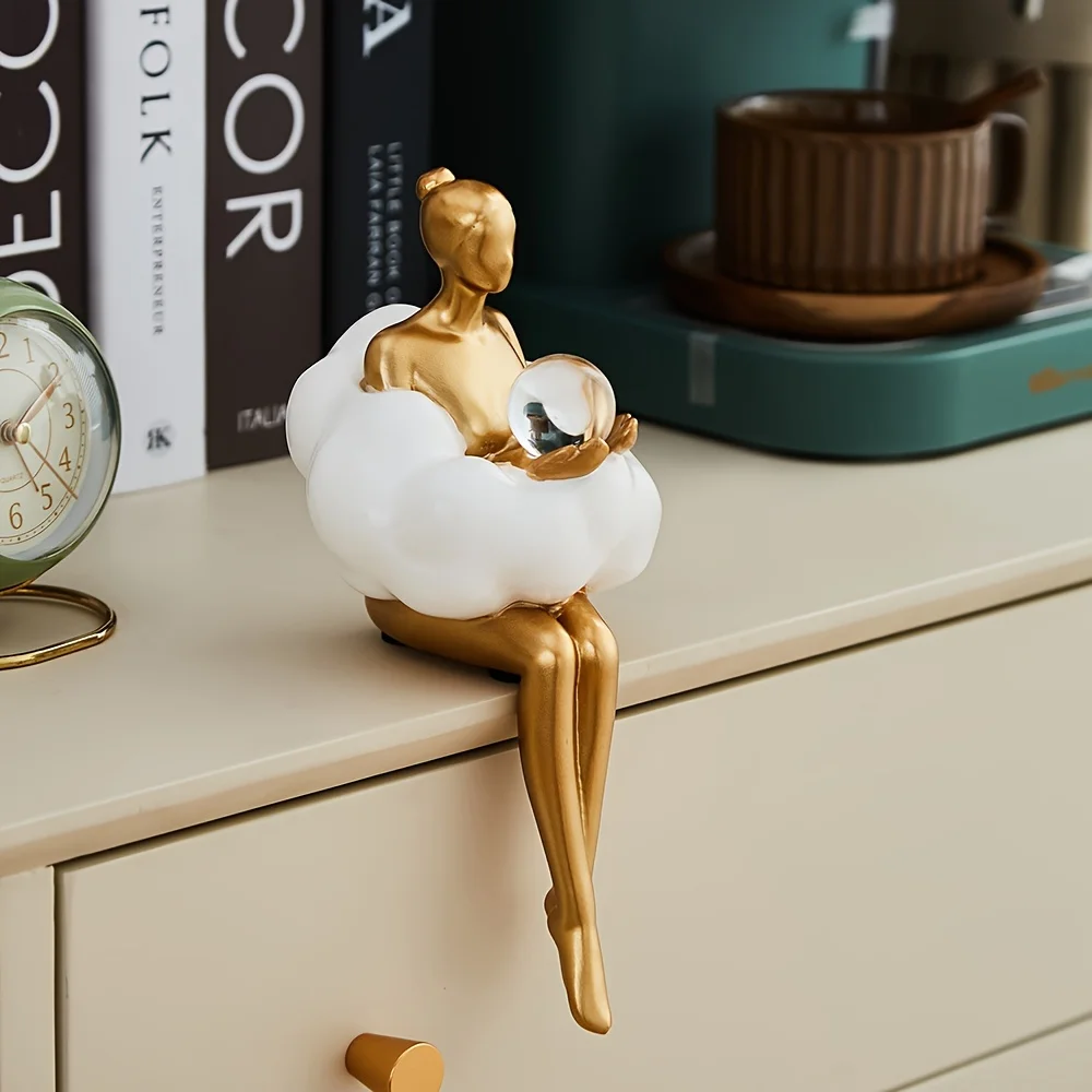 سحابة فتاة النحت مجردة الفن ال - مراجعة Home Decor Y2K وسعره