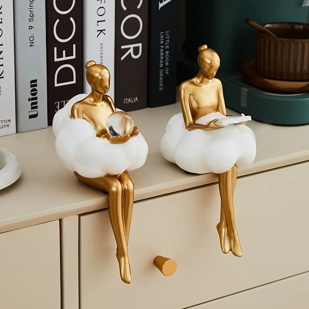 سحابة فتاة النحت مجردة الفن ال - مراجعة Home Decor Y2K وسعره