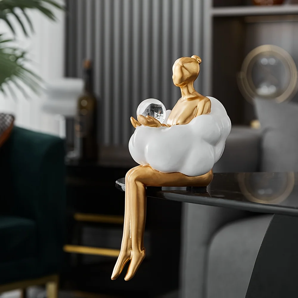 سحابة فتاة النحت مجردة الفن ال - مراجعة Home Decor Y2K وسعره