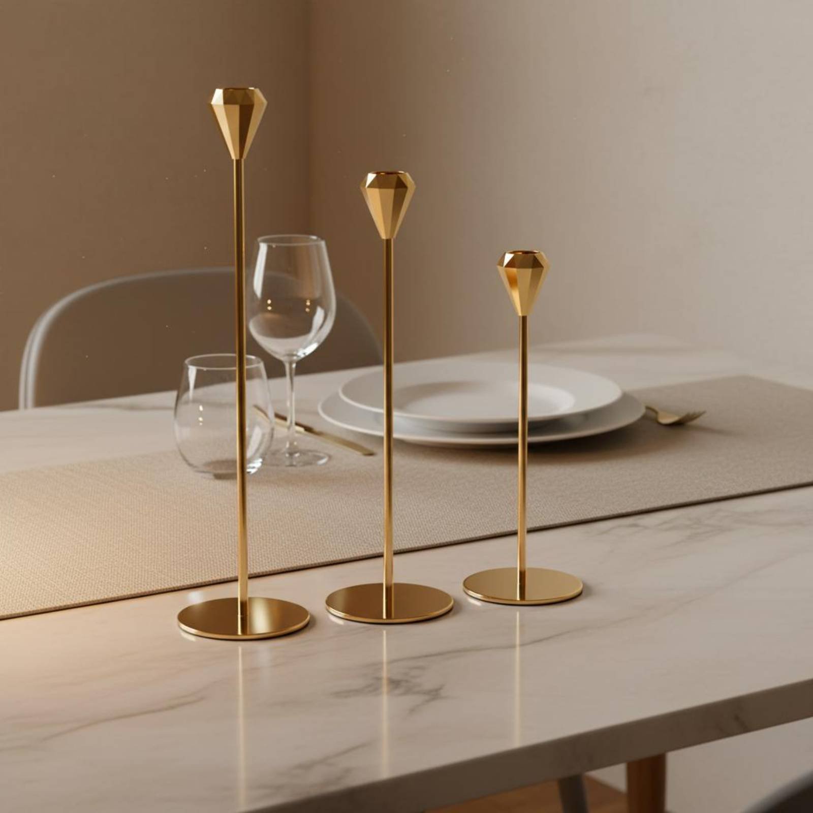 طقم شمعدانات كريستال فاخر من 3 - مراجعة Home Decor Luxury وسعره