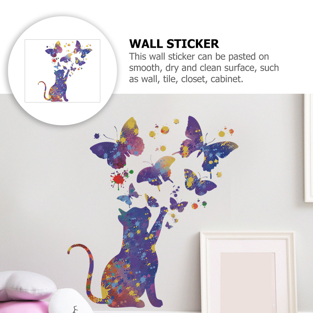 ملصق جداري على شكل قطة من مادة - مراجعة Home Decor Cat وسعره