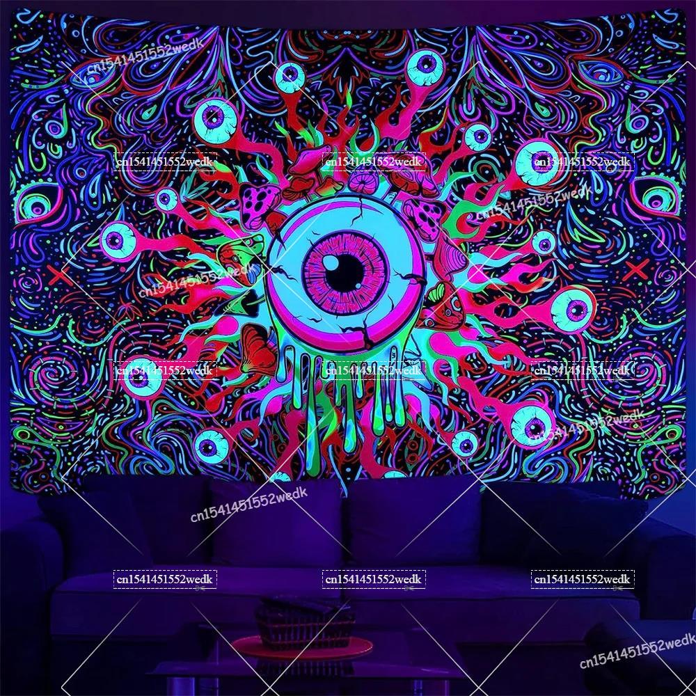 الهبي الجمجمة Blacklight نسيج  - مراجعة Home Decor Hippie وسعره