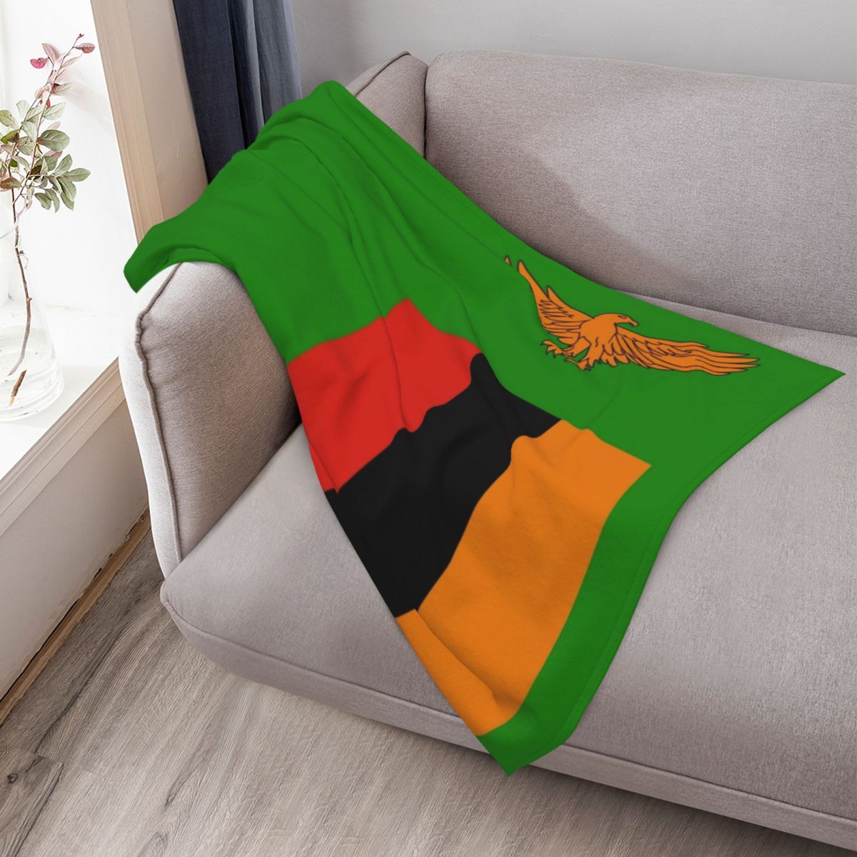 بطانية دافئة بتصميم علم زامبيا - مراجعة Home Decor Zambia وسعره