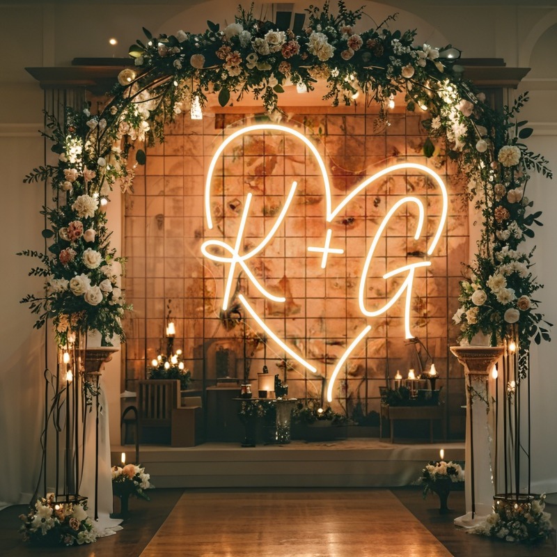 مخصص الأحرف الأولى القلب LED ا - مراجعة Home Decor Unique وسعره