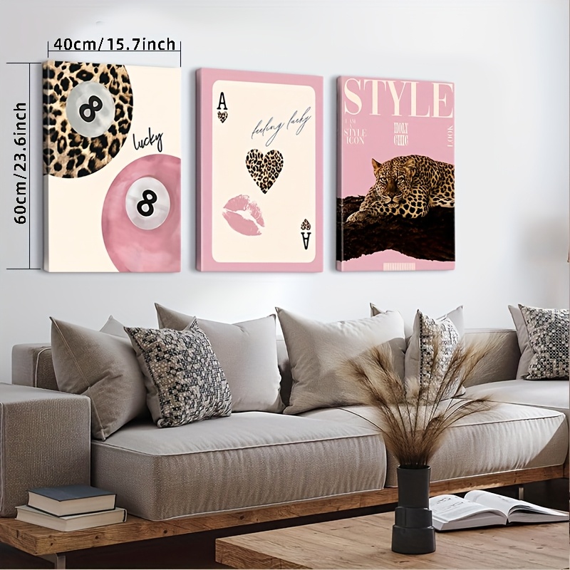 3 قطع من لوحات الفن الجداري ال - مراجعة Home Decor Luxury وسعره