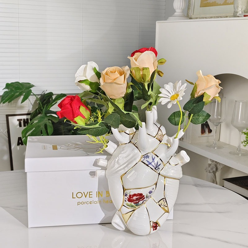 مزهرية على شكل قلب لغرفة المعي - مراجعة Home Decor Luxury وسعره