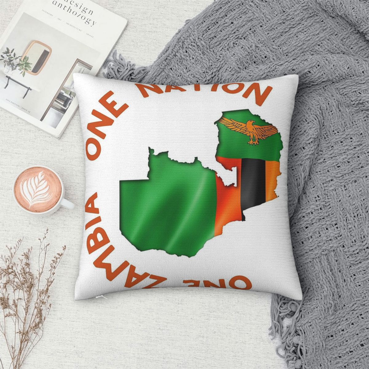 غطاء وسادة مربع بتصميم One Zam - مراجعة Home Decor Zambia وسعره
