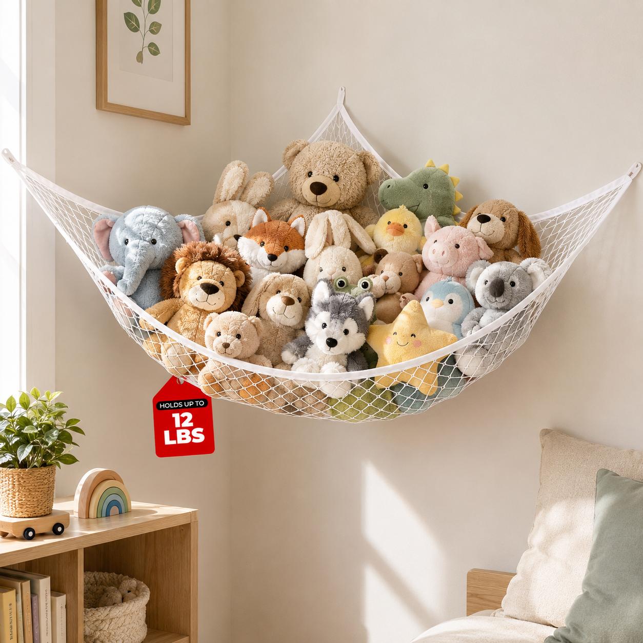 شبكة تخزين ألعاب معلقة، منظم ل - مراجعة Home Decor Com وسعره