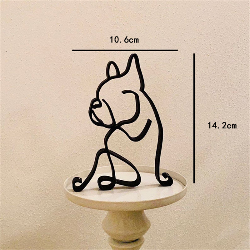 الكلب الفن النحت المعادن الكلب - مراجعة Home Decor Y2K وسعره