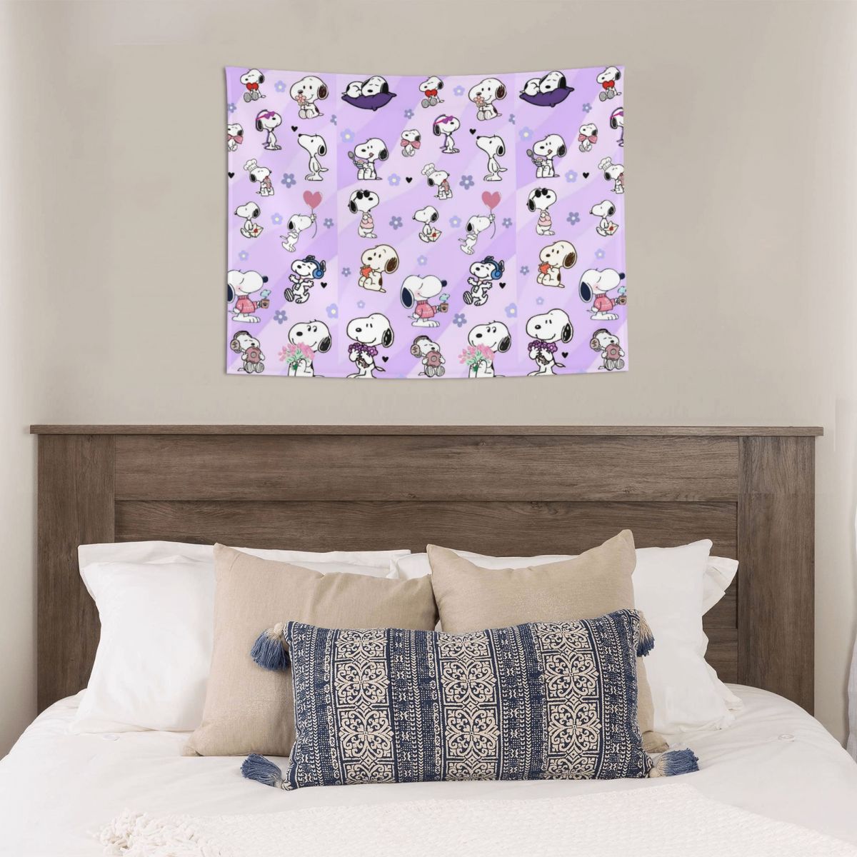 نسيج جداري كرتوني لشخصية سنوبي - مراجعة Home Decor Hippie وسعره