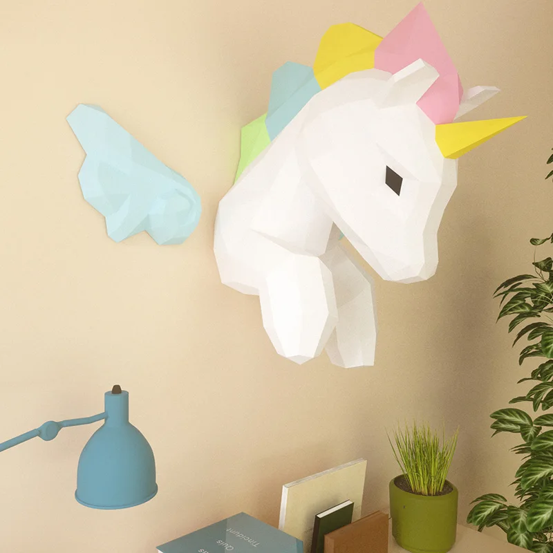 قوس قزح يونيكورن الحيوان جدار  - مراجعة Home Decor Center وسعره