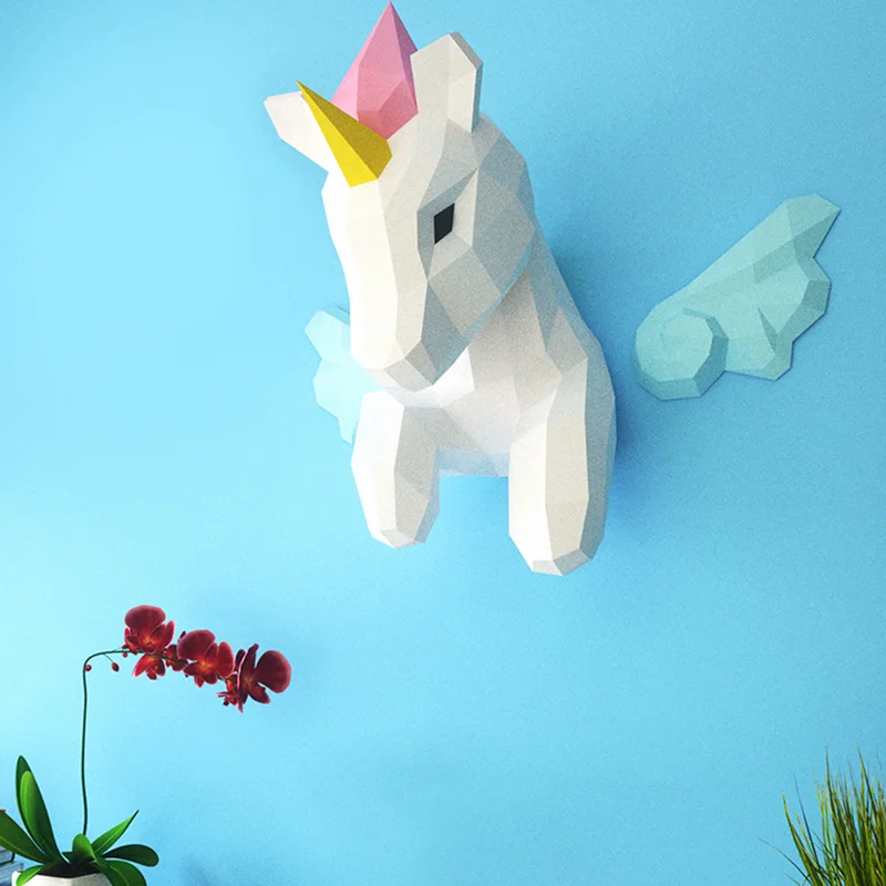 قوس قزح يونيكورن الحيوان جدار  - مراجعة Home Decor Center وسعره