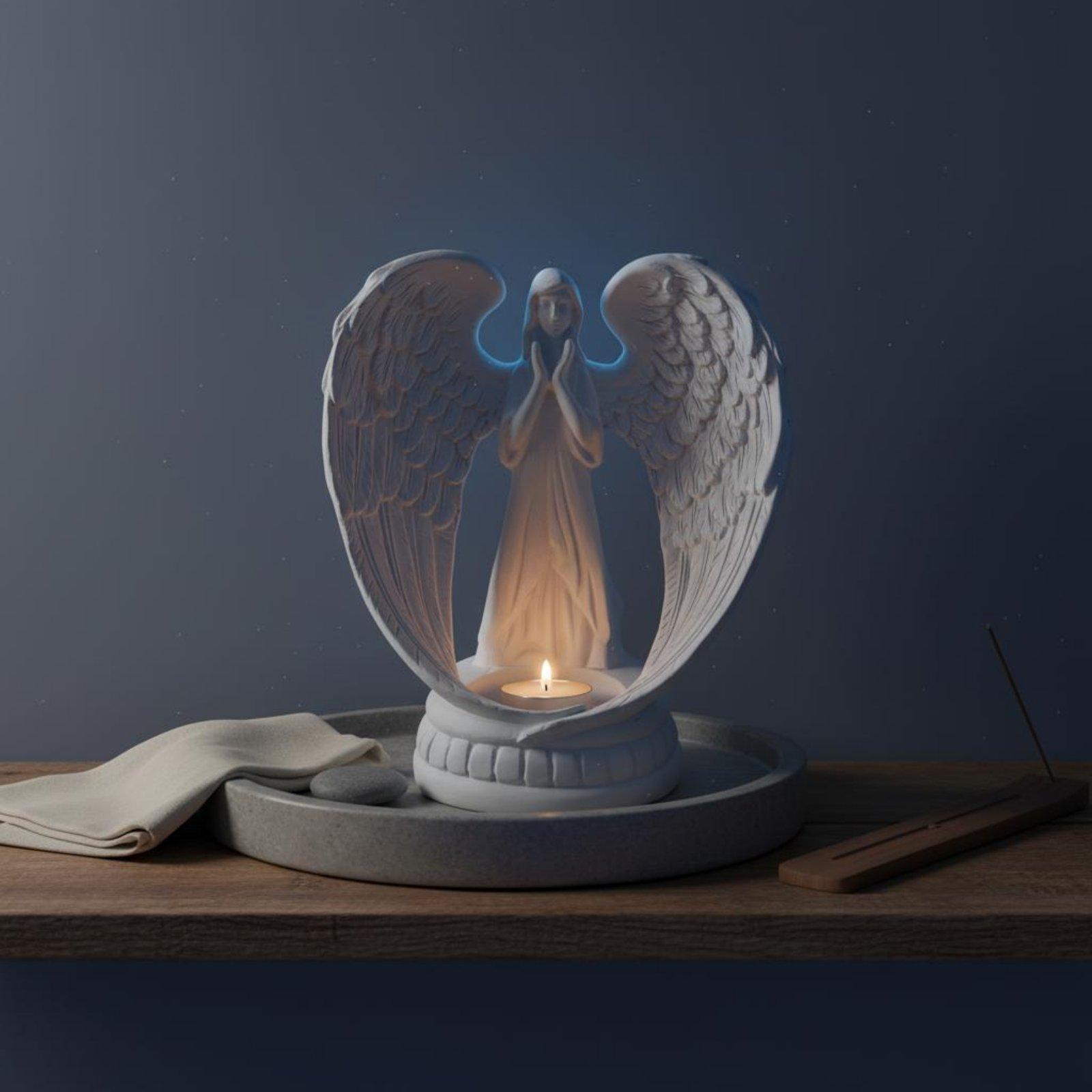 تمثال ملاك من الراتنج الأبيض ب - مراجعة Home Decor White وسعره