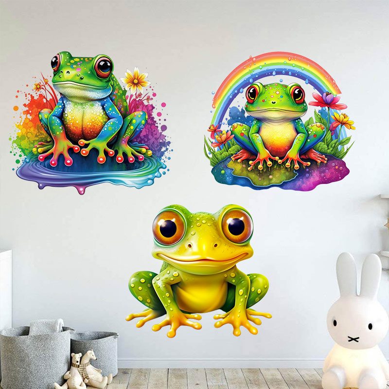 قوس قزح الضفدع الجدار ملصق للأ - مراجعة Home Decor Y2K وسعره