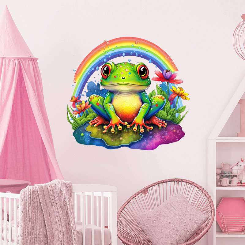 قوس قزح الضفدع الجدار ملصق للأ - مراجعة Home Decor Y2K وسعره