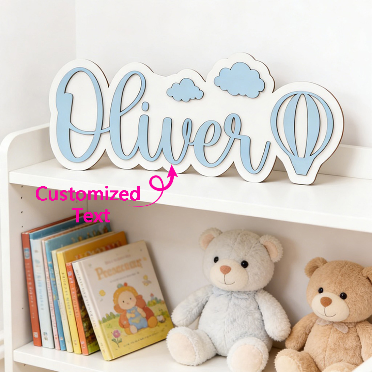 لافتة غرفة مخصصة على شكل منطاد - مراجعة Home Decor Com وسعره