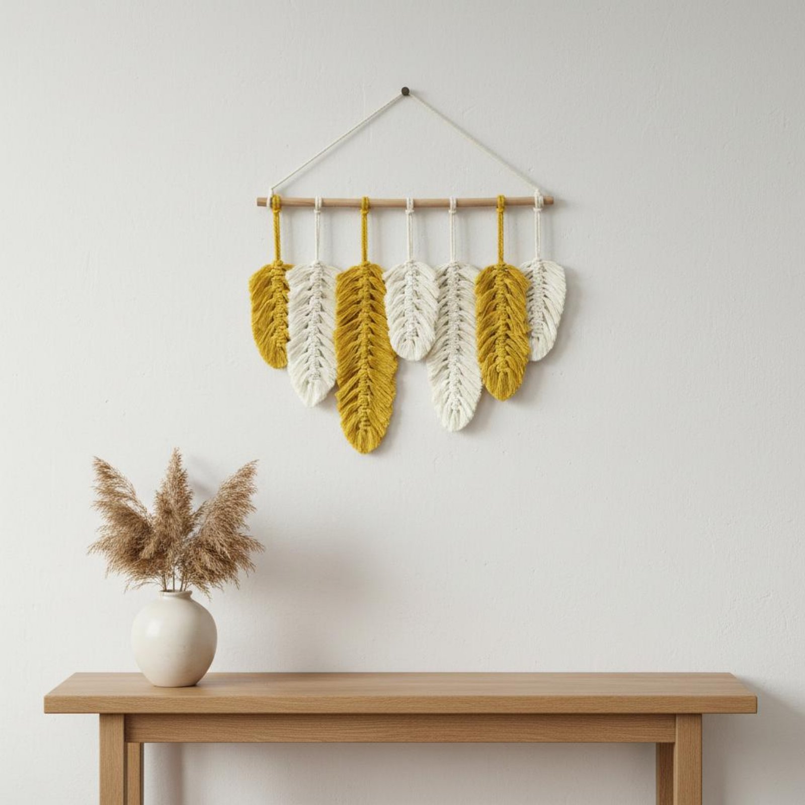 معلقة جدارية من الماكراميه على - مراجعة Macrame Wall Hanging وسعره