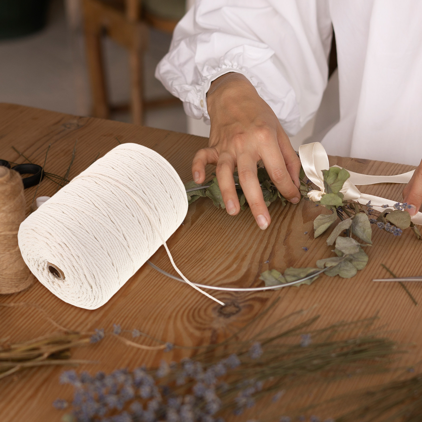 لفة واحدة من حبل القطن السميك  - مراجعة Macrame Wall Hanging وسعره
